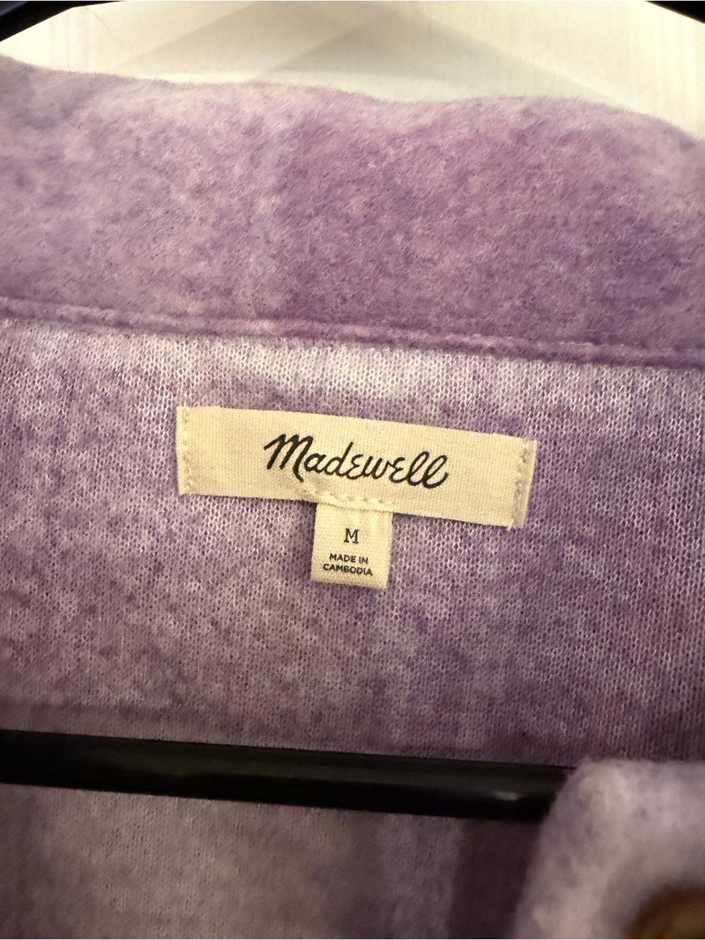 Madewell Brushed Plaid Shacket Lavender Ombre Medium - Picture 5 of 10